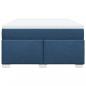 Preview: Boxspringbett mit Matratze Blau 140x200 cm Stoff