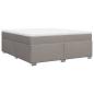 Preview: Boxspringbett mit Matratze Taupe 180x200 cm Stoff