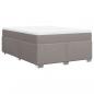 Preview: Boxspringbett mit Matratze Taupe 160x200 cm Stoff