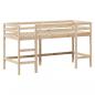Preview: Hochbett mit Leiter und Dach 80x200 cm Massivholz Kiefer
