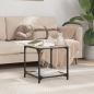 Preview: ARDEBO.de - Couchtisch mit Glasplatte Schwarz Transparent 40x40x40 cm Stahl