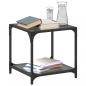 Preview: Couchtisch mit Glasplatte Schwarz Transparent 40x40x40 cm Stahl