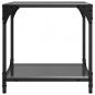 Preview: Couchtisch mit Glasplatte Schwarz Transparent 40x40x40 cm Stahl