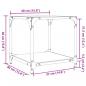 Preview: Couchtisch mit Glasplatte Schwarz Transparent 40x40x40 cm Stahl