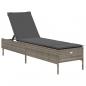 Preview: Sonnenliegen mit Auflagen 2 Stk. Grau Poly Rattan