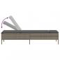 Preview: Sonnenliegen mit Auflagen 2 Stk. Grau Poly Rattan