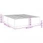 Preview: Bettgestell ohne Matratze Blau 200x200 cm Stoff