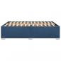 Preview: Bettgestell ohne Matratze Blau 140x190 cm Stoff
