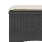 Preview: Gartensofa 2-Sitzer mit Tisch und Hockern Schwarz Poly Rattan