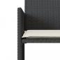 Preview: Gartensofa 2-Sitzer mit Tisch und Hockern Schwarz Poly Rattan