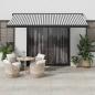 Preview: ARDEBO.de - Markise Einziehbar Anthrazit und Weiß 4,5x3 m Stoff & Aluminium