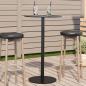 Preview: ARDEBO.de - Gartentisch Rund Schwarz Ø60x105 cm Stahl