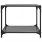 Preview: Couchtisch mit Glasplatte Schwarz 50x50x40 cm Stahl
