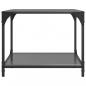 Preview: Couchtisch mit Glasplatte Schwarz 50x50x40 cm Stahl