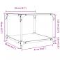 Preview: Couchtisch mit Glasplatte Schwarz 50x50x40 cm Stahl