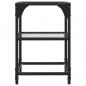 Preview: Couchtisch mit Glasplatte Transparent 30x30x45 cm Stahl