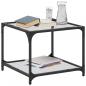 Preview: Couchtisch mit Glasplatte Transparent 50x50x40 cm Stahl