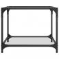 Preview: Couchtisch mit Glasplatte Transparent 50x50x40 cm Stahl