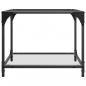 Preview: Couchtisch mit Glasplatte Transparent 50x50x40 cm Stahl