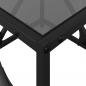Preview: Couchtisch mit Glasplatte Schwarz 50x50x41 cm Stahl