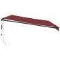 Preview: Markise Automatisch mit LED Weinrot 500x350 cm