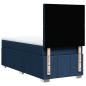 Preview: Boxspringbett mit Matratze Blau 90x200 cm Stoff