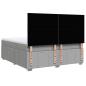 Preview: Boxspringbett mit Matratze Hellgrau 180x200 cm Stoff