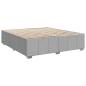 Preview: Boxspringbett mit Matratze Hellgrau 180x200 cm Stoff