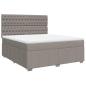 Preview: Boxspringbett mit Matratze Taupe 180x200 cm Stoff