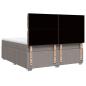 Preview: Boxspringbett mit Matratze Taupe 180x200 cm Stoff