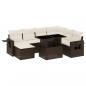 Preview: 8-tlg. Garten-Sofagarnitur mit Kissen Braun Poly Rattan