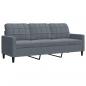 Preview: 3-Sitzer-Sofa Dunkelgrau 180 cm Samt