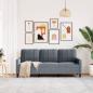 Preview: 3-Sitzer-Sofa Dunkelgrau 180 cm Samt