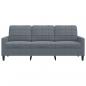 Preview: 3-Sitzer-Sofa Dunkelgrau 180 cm Samt