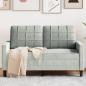 Preview: ARDEBO.de - 2-Sitzer-Sofa Hellgrau 120 cm Samt
