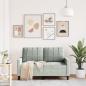 Preview: 2-Sitzer-Sofa Hellgrau 120 cm Samt