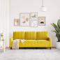 Preview: 3-Sitzer-Sofa Gelb 180 cm Samt