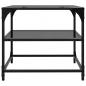Preview: Couchtisch mit Glasplatte Schwarz 50x50x45 cm Stahl