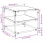 Preview: Couchtisch mit Glasplatte Schwarz 50x50x45 cm Stahl