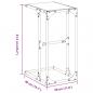 Preview: Beistelltisch mit Glasplatte Transparent 40x30x61,5 cm Stahl