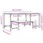 Preview: Couchtisch mit Glasplatte Schwarz 98,5x50x45 cm Stahl