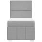 Preview: Boxspringbett mit Matratze Hellgrau 90x200 cm Stoff