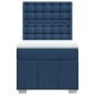 Preview: Boxspringbett mit Matratze Blau 90x200 cm Stoff