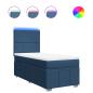 Preview: Boxspringbett mit Matratze Blau 90x200 cm Stoff