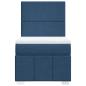 Preview: Boxspringbett mit Matratze Blau 90x200 cm Stoff