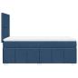 Preview: Boxspringbett mit Matratze Blau 90x200 cm Stoff