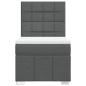 Preview: Boxspringbett mit Matratze Dunkelgrau 90x200 cm Stoff