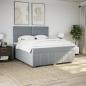 Preview: Boxspringbett mit Matratze Hellgrau 180x200 cm Stoff