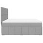 Preview: Boxspringbett mit Matratze Hellgrau 180x200 cm Stoff