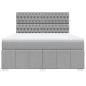 Preview: Boxspringbett mit Matratze Hellgrau 180x200 cm Stoff